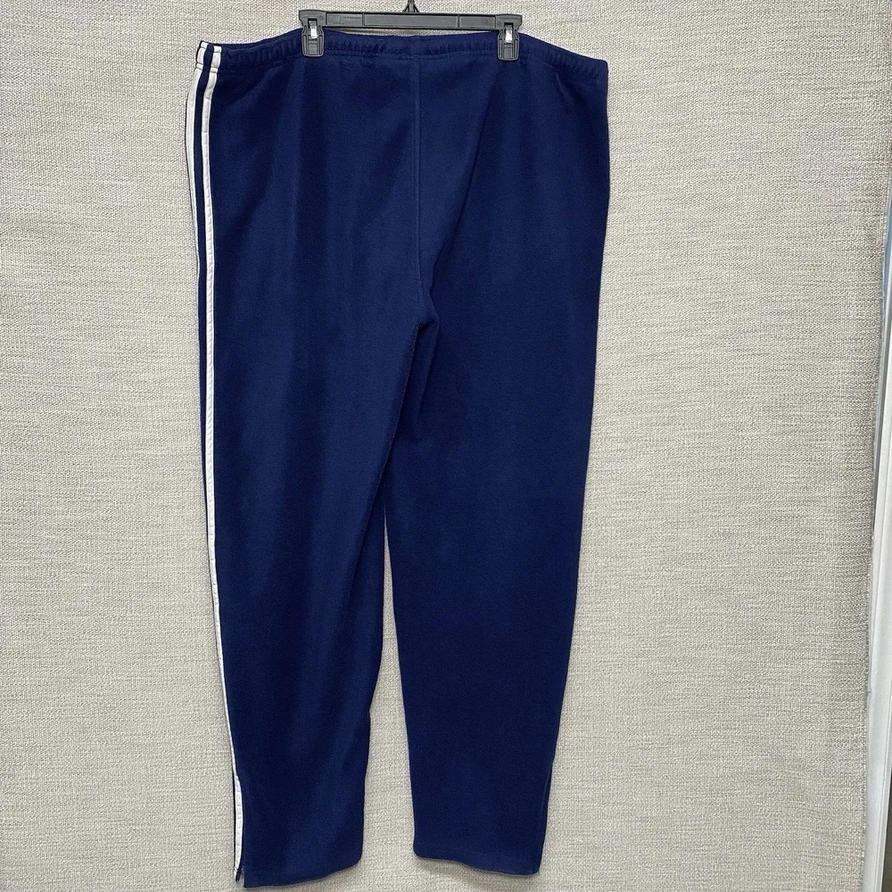 90s Adidas Sweatpants 2XL (Long) Pile Fleece Baggy Navy